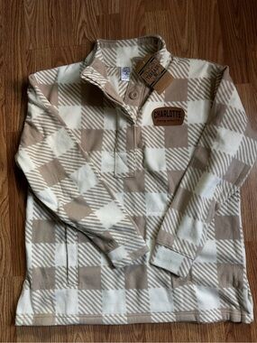 Rivalry Threads Beige & Cream Plaid Pullover Jacket